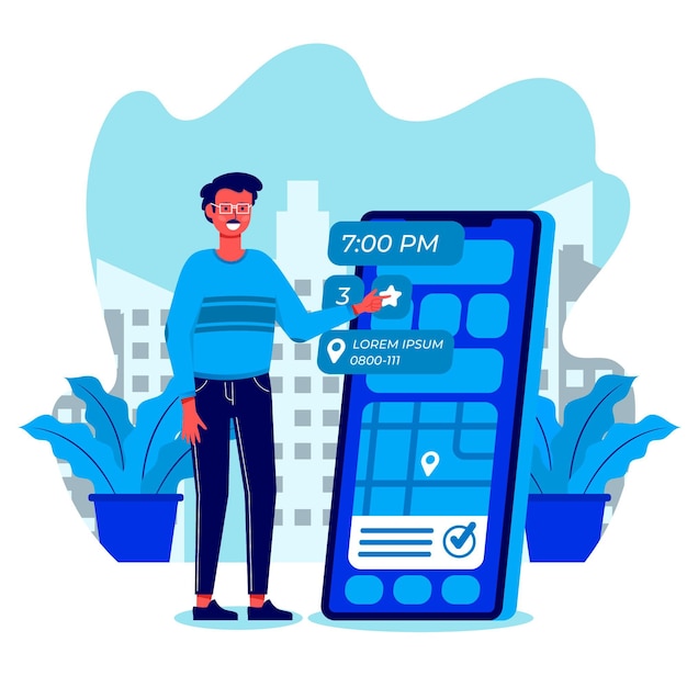 Vettore gratuito prenotazione appuntamento illustrata