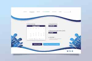 Vettore gratuito la pagina di destinazione della prenotazione degli appuntamenti seleziona la data