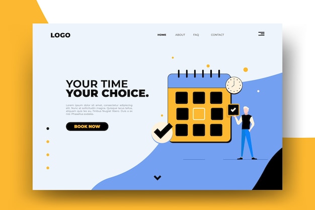 Free vector appointment booking landing page template