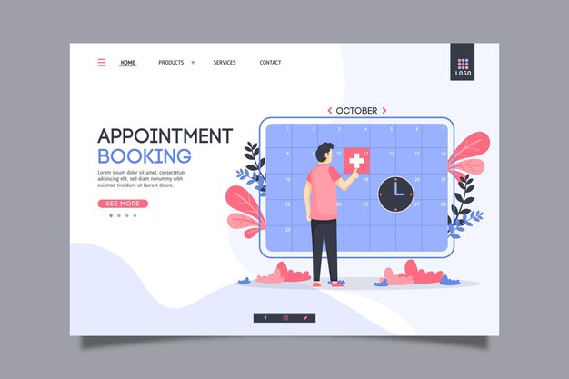 Appointment booking landing page