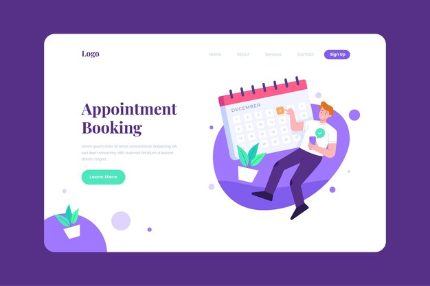 Appointment booking - landing page