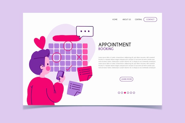 Appointment booking - landing page