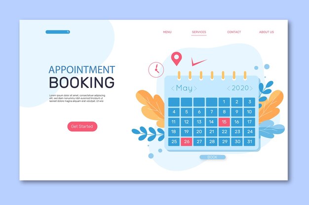 appointment booking landing page