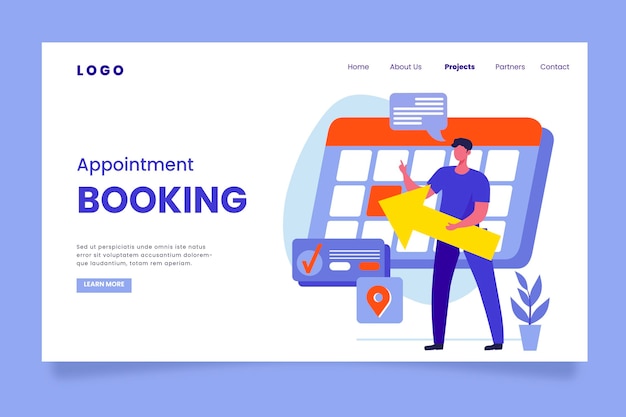 Appointment booking landing page