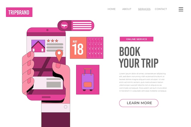 Appointment booking template for landing page