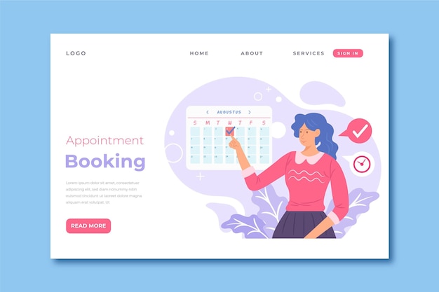 Free vector appointment booking template