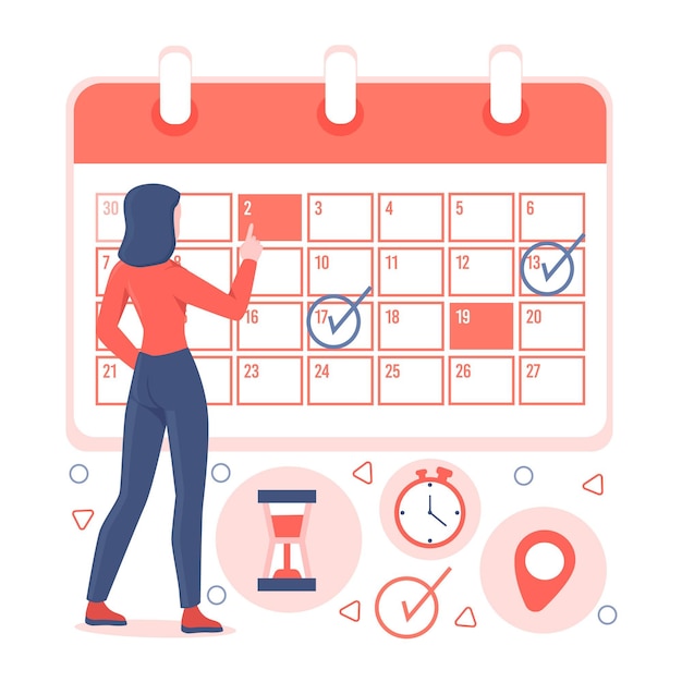 Appointment Booking With Calendar And Woman