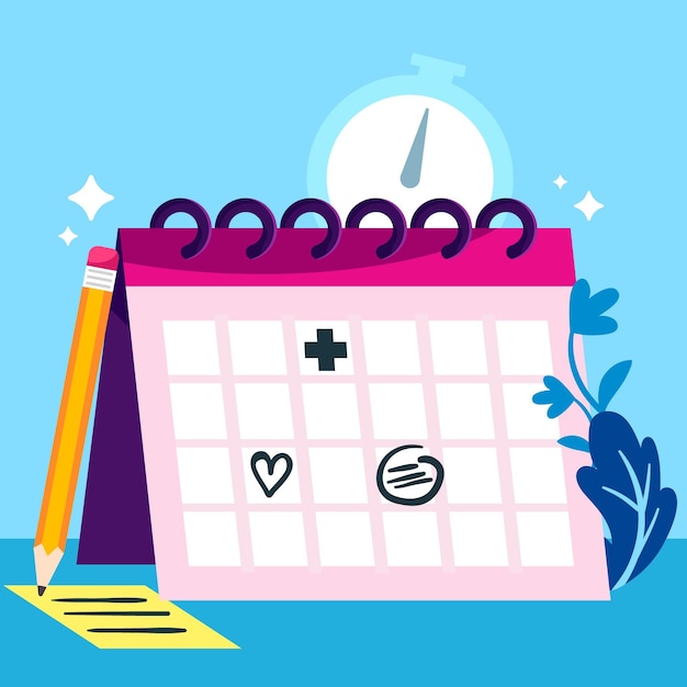 Free vector appointment booking with calendar