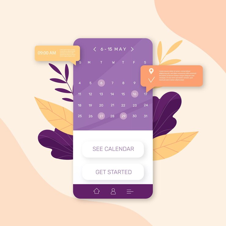 Free Vector appointment booking with smartphone