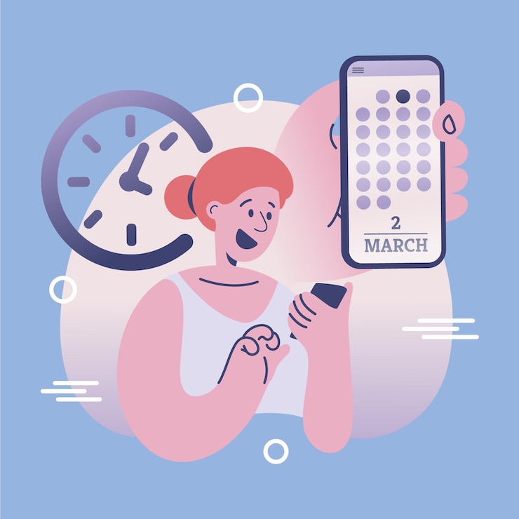 Free Vector appointment booking with smartphone