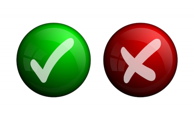 Free Vector Check And Cross Icons Collection
