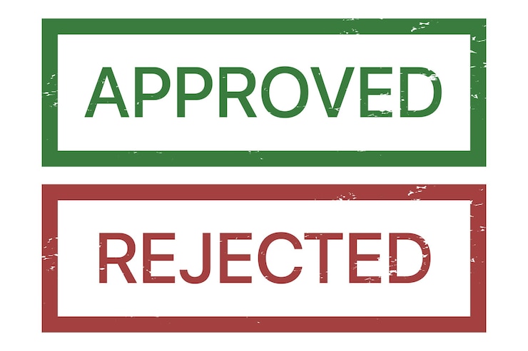 Free Vector approved and rejected boxes stamp texture