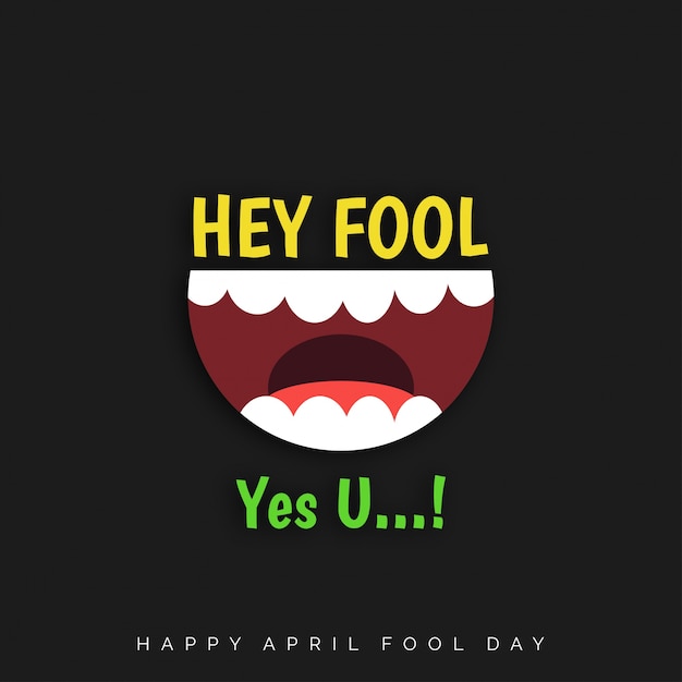 April fool's day, funny black background