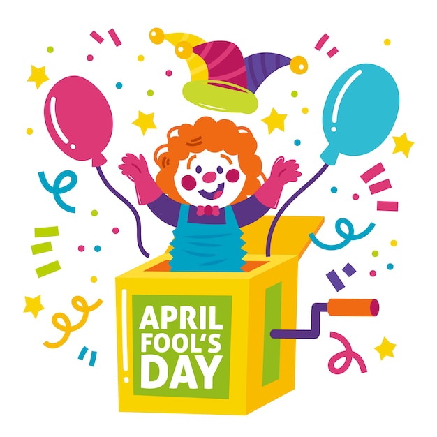 Free vector april fools day drawing concept