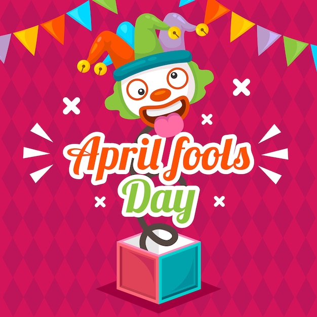 Free vector april fools day flat design