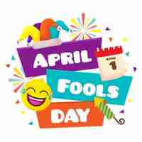 Free vector april fools day in flat design