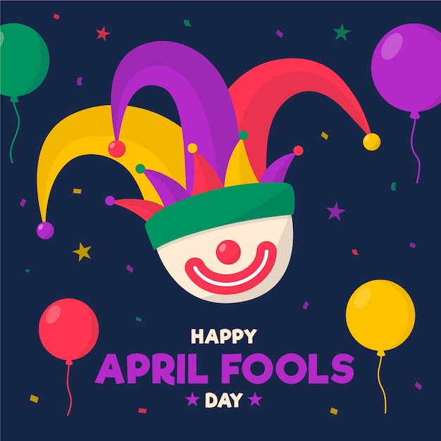 Free vector april fools day in flat design