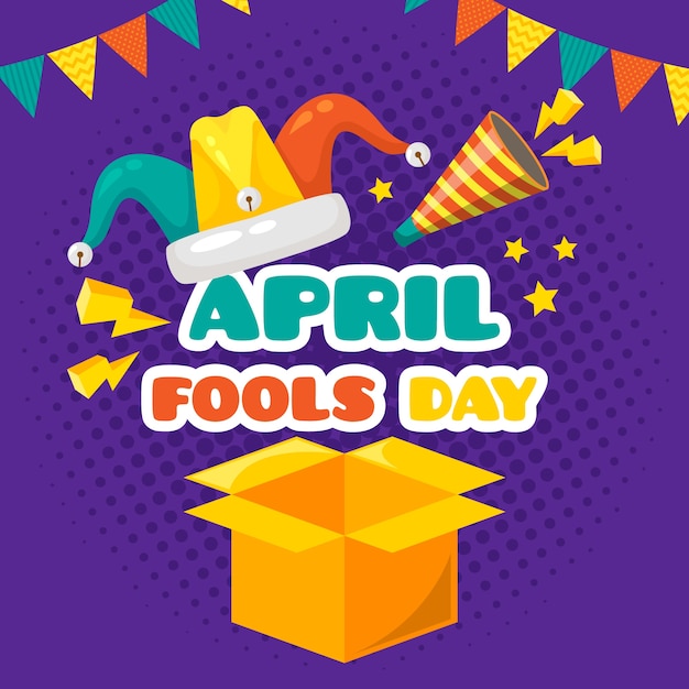April fools day flat style