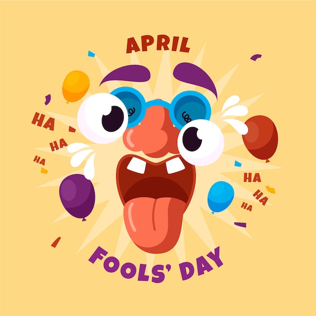 Free vector april fools' day illustration