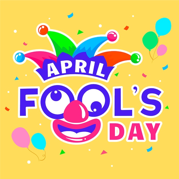 Free Vector | April fools day with balloons