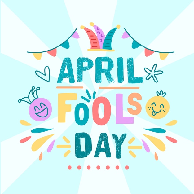 April fools day with garlands