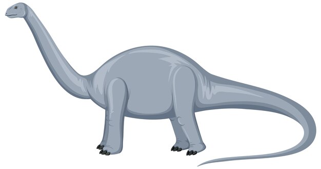 흰색 바탕에 Aptosaurus 공룡