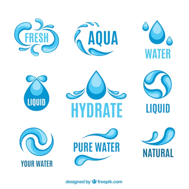 Free vector aqua logos