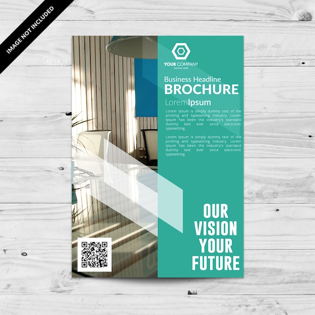 Free vector aquamarine business brochure