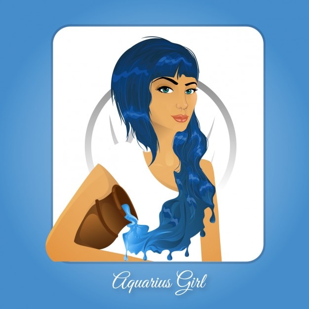 Aquarius Girl Illustration