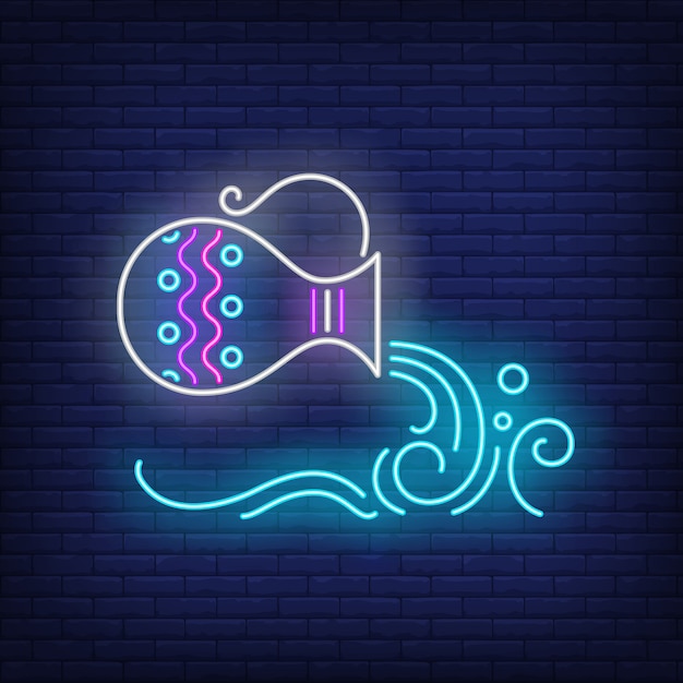 Aquarius neon sign