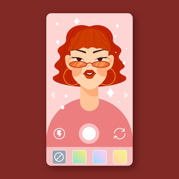 Бесплатное векторное изображение ar instagram filter