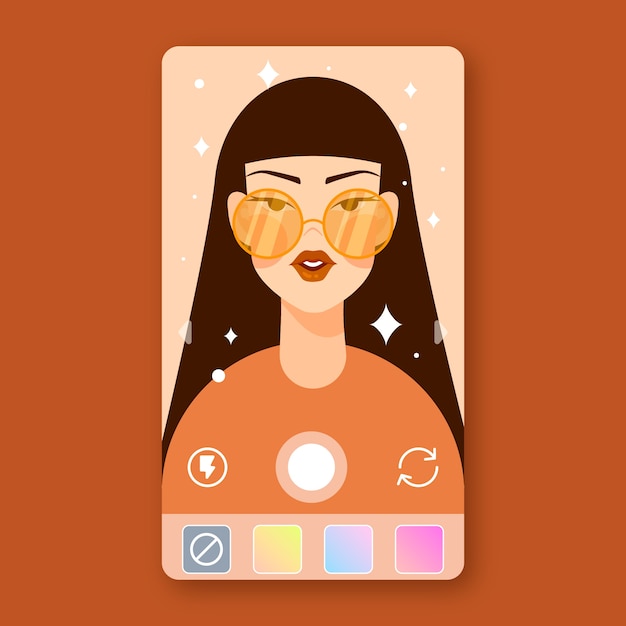 Бесплатное векторное изображение ar instagram filter
