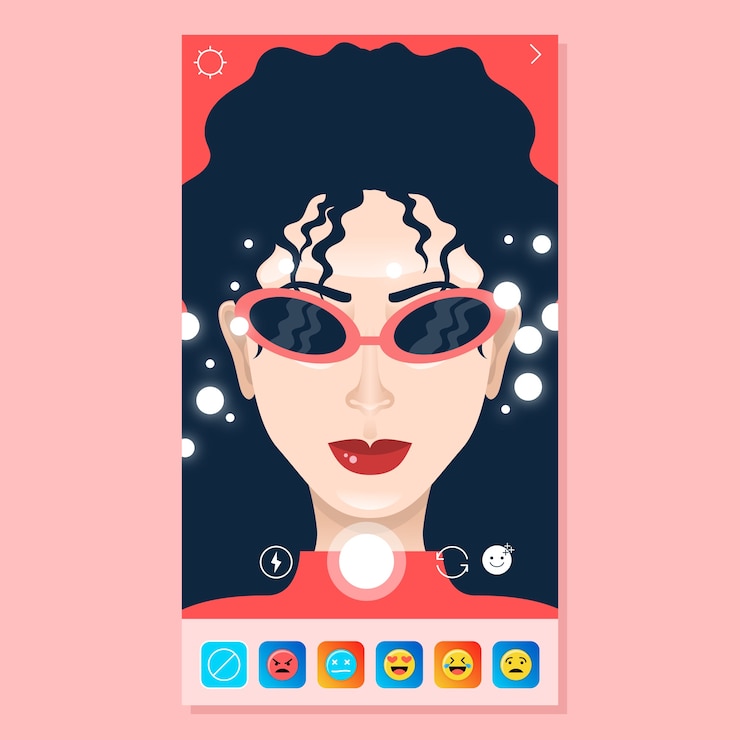 Free Vector ar instagram social media filter