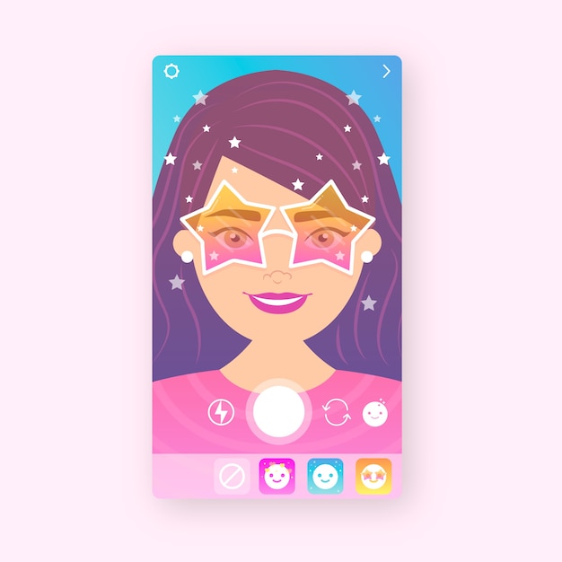 Free vector ar instagram social media filter