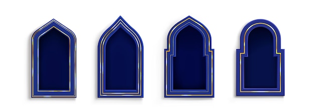 Free vector arab frame in form of traditional shape window