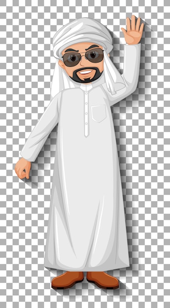 Free vector arab man cartoon character