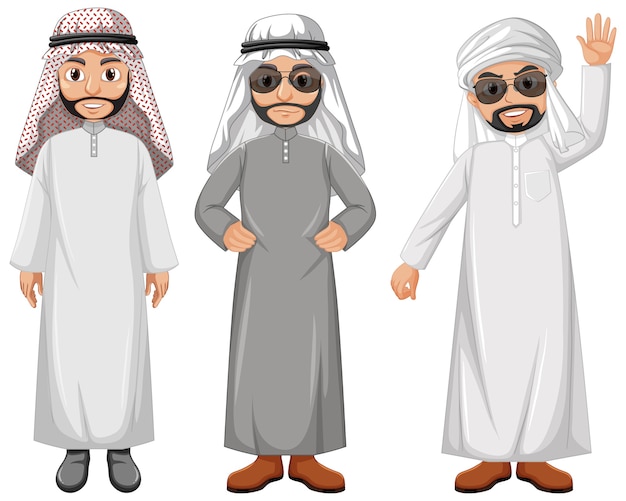 Free vector arab man cartoon character