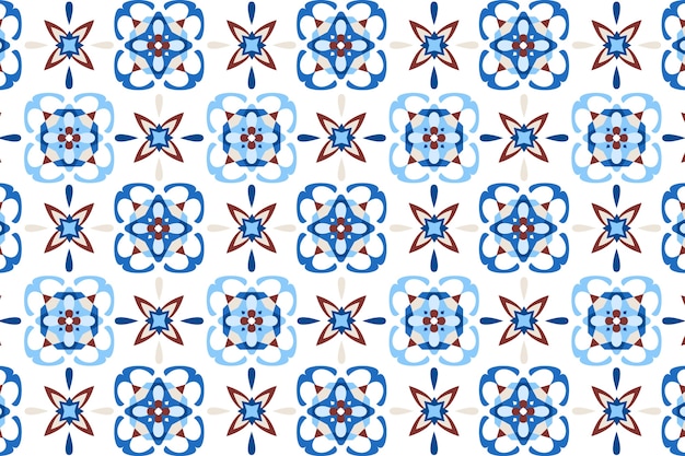 Arabesque pattern in blue tones