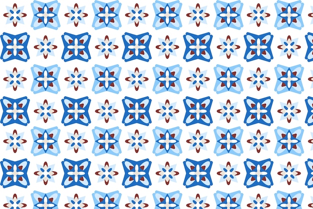 Free vector arabesque pattern in blue tones