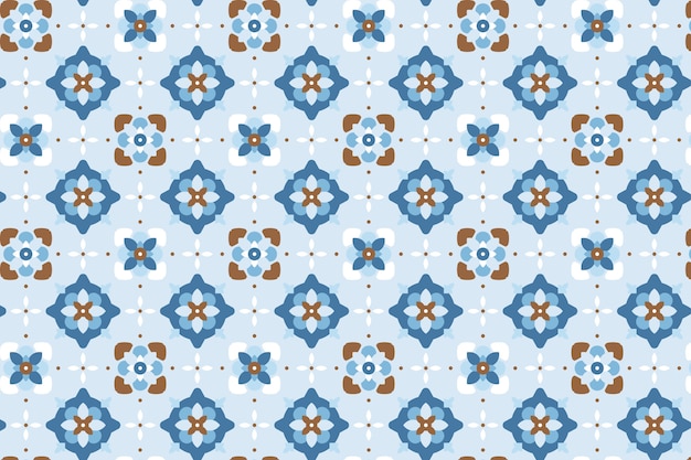 Arabesque pattern in blue tones