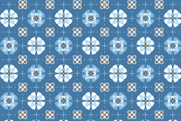 Arabesque pattern in blue tones