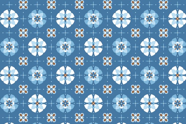 Arabesque pattern in blue tones
