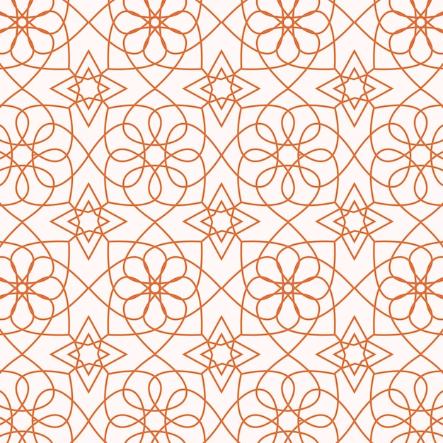 Бесплатное векторное изображение Арабески узор плоский стиль