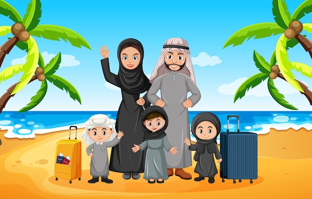 Famiglia araba in vacanza