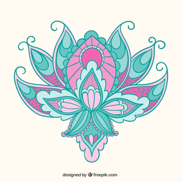 Arabic flower in abstract style