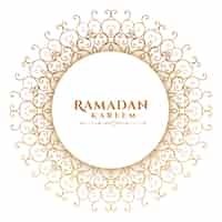 Free vector arabic mandala style islamic ramadan kareem