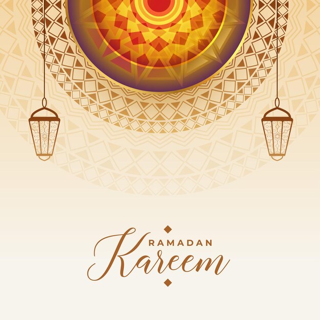 Arabic mandala style ramadan kareem eid festival background