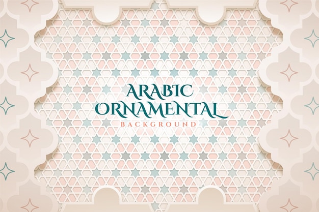 Free vector arabic ornamental background in paper style