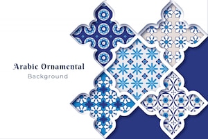 Free vector arabic ornamental background in paper style