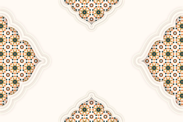 Free vector arabic ornamental background in paper style